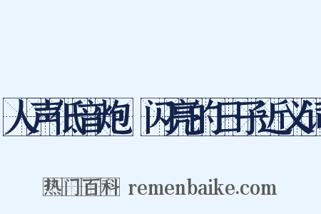 人声低音炮Ⅰ闪亮的日子近义词是什么意思的图片